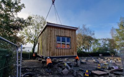 Modules installed at Gillingham Upper School in Dorset