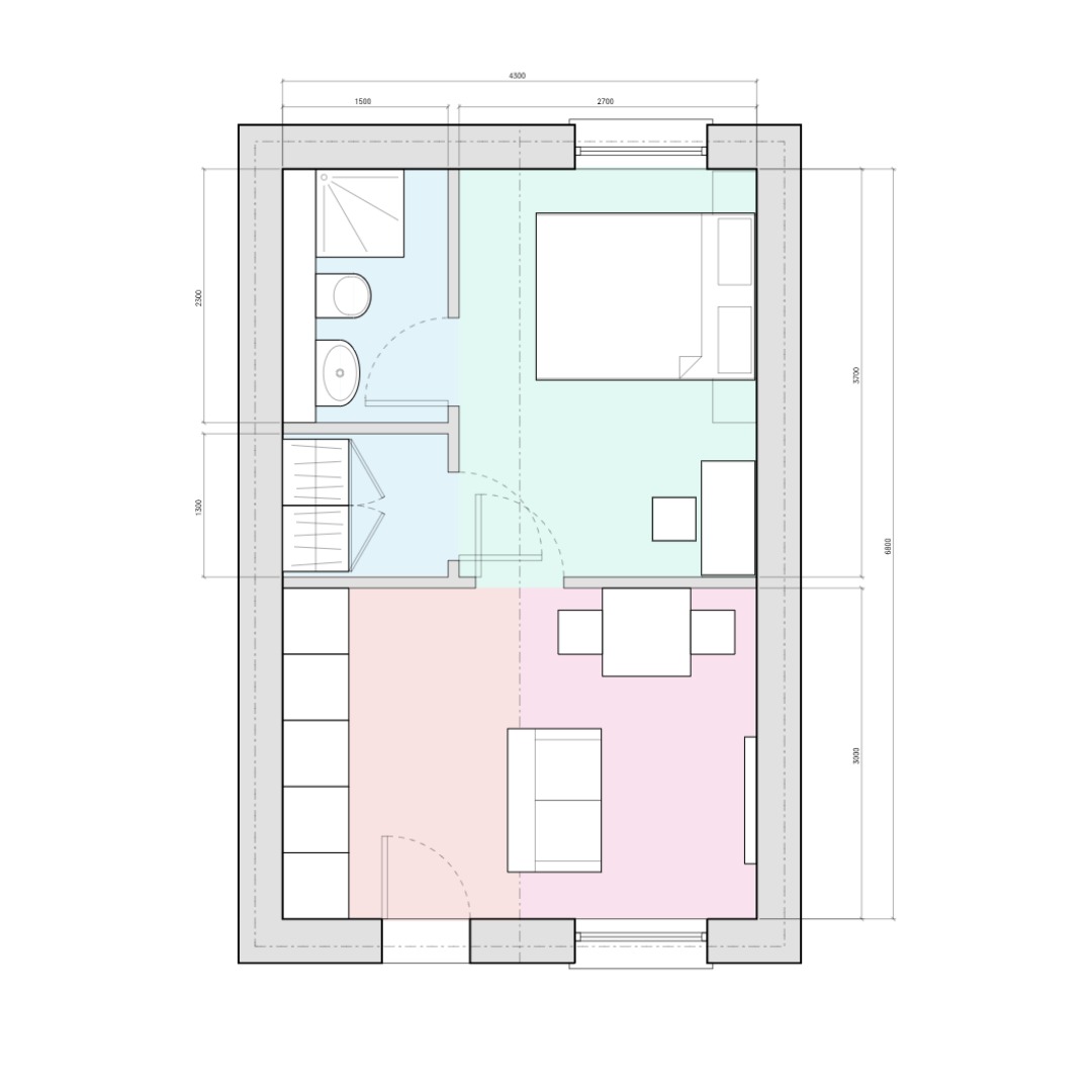 1bed-2person-floorplan-2 1 Bedroom 2 Person Floorplan for a temporary modular home