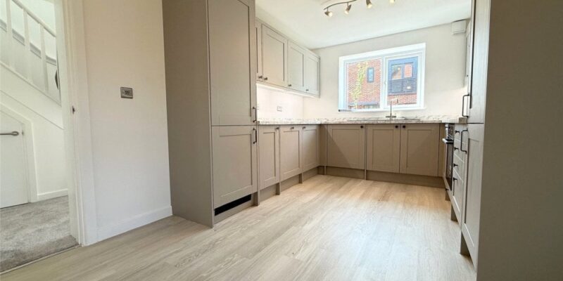 Kitchen inside Modular Home at west Ashling
