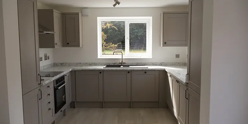 Kitchen inside one of the homes at West Ashling