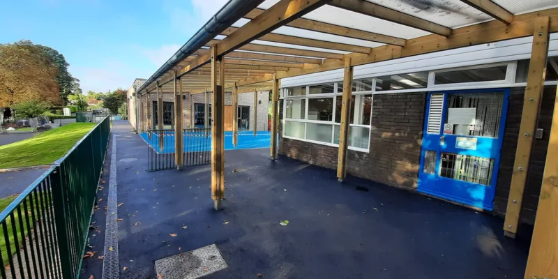 Kings Furlong School Exterior Playground Connection between buildings